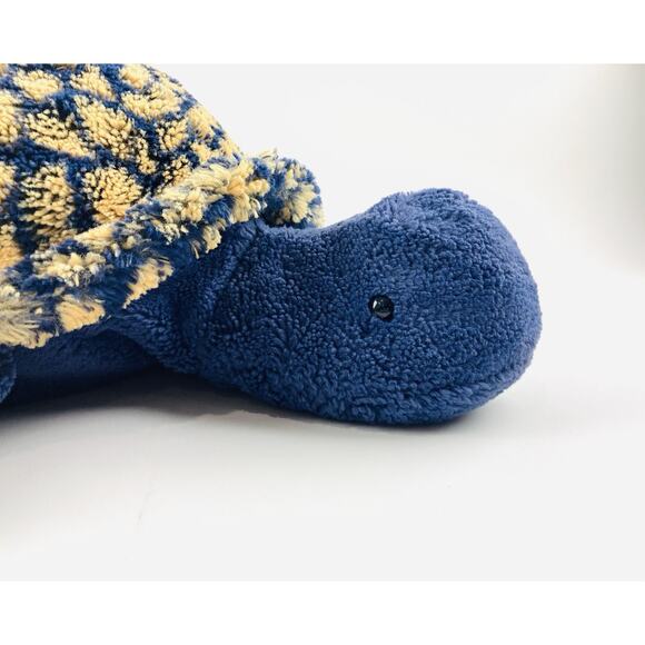 Jelly Cat Blue and Gold Tootle Tortoise Turtle London Retired Used Soft Large Le - Picture 12 of 13